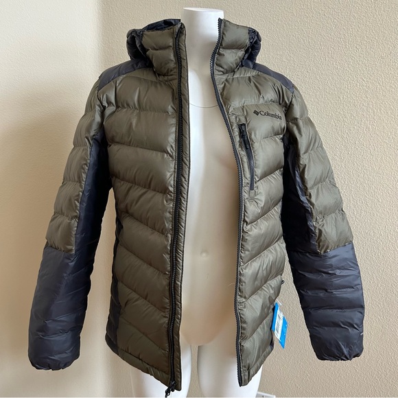 Columbia NWT Labyrinth Loop II Hooded Jacket Omni Heat Small Khaki Green & Gray - Picture 4 of 15